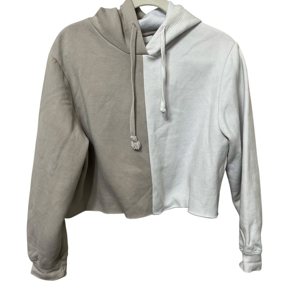 Vintage Havana Est. 1954 Women’s Cropped Sweatshirt Hooded Sz Medium Raw Hem‎